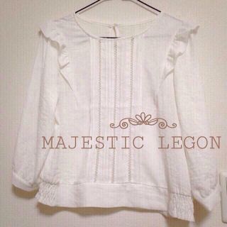 マジェスティックレゴン(MAJESTIC LEGON)のフリル付きトップス(シャツ/ブラウス(長袖/七分))