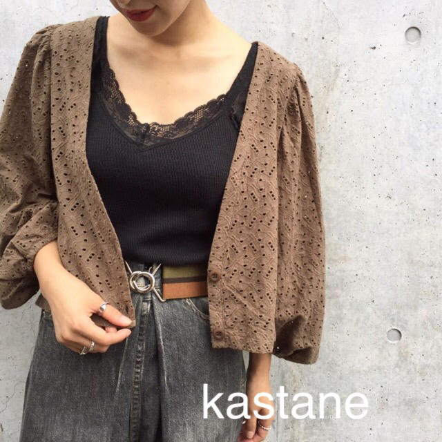 Kastane(カスタネ)の新品❁﻿カスタネ 前開き刺繍レースブラウス レディースのトップス(シャツ/ブラウス(長袖/七分))の商品写真