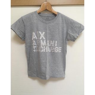 アルマーニエクスチェンジ(ARMANI EXCHANGE)の未使用 Armani Exchange スタッズロゴTシャツ AX グレー(Tシャツ(半袖/袖なし))