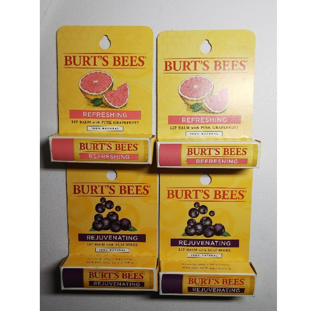 BURT'S BEES(バーツビーズ)の☆you様専用☆BURT´S  BEES リップバーム 4本セット コスメ/美容のスキンケア/基礎化粧品(リップケア/リップクリーム)の商品写真