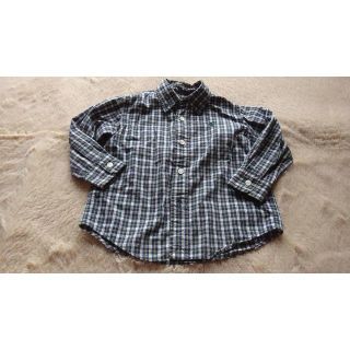 ラルフローレン(Ralph Lauren)の美品 ラルフローレン 長袖BDシャツ グリーン系チェック柄 90 USED(ジャケット/上着)