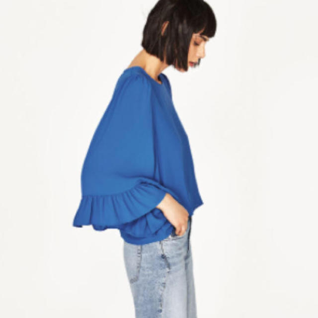 ZARA(ザラ)のザラ シフォンブラウス レディースのトップス(シャツ/ブラウス(長袖/七分))の商品写真