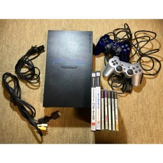 プレイステーション2(PlayStation2)のプレステ2 本体 ソフト付き 送料無料(家庭用ゲーム機本体)