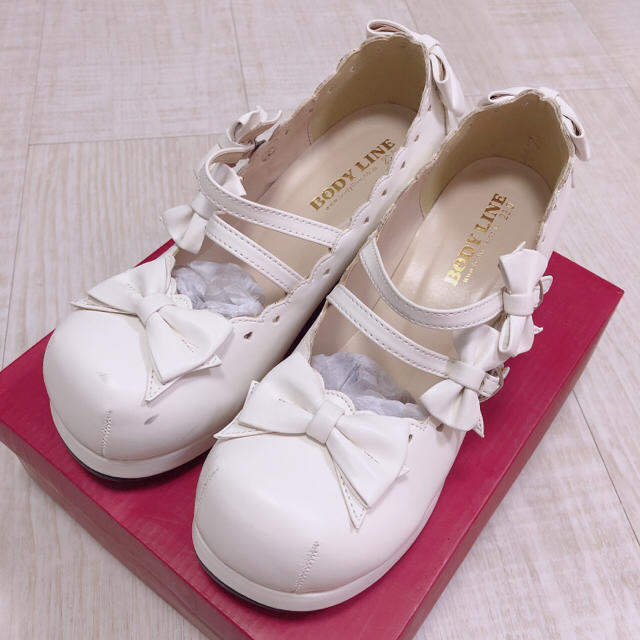 BODYLINE - ボディライン ロリータ靴 白の通販 by つばさ's shop BODYLINE - ボディライン ロリータ靴 白の通販 by つばさ's shop