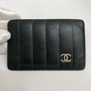 シャネル(CHANEL)のTINO様専用 シャネル CHANEL マドモアゼル 名刺入れ ラムスキン 黒(名刺入れ/定期入れ)