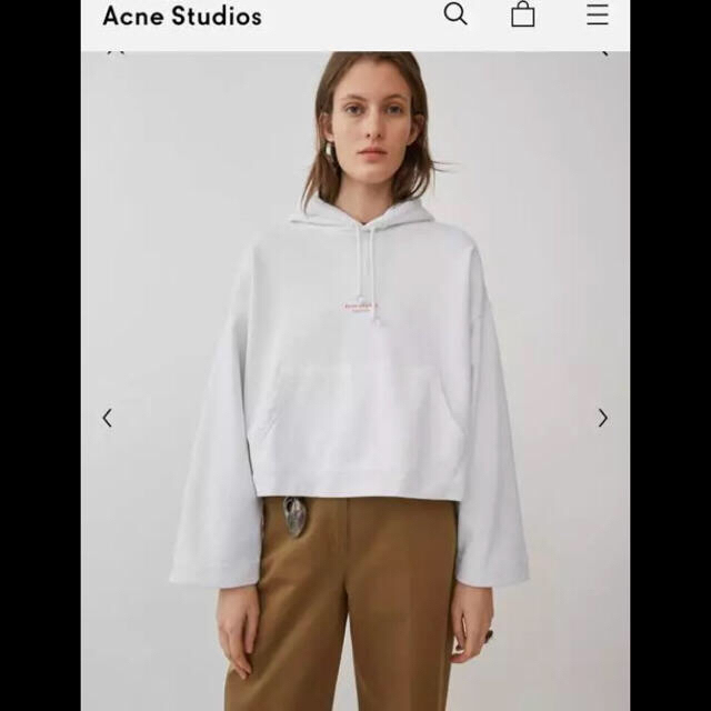 ACNE(アクネ)のAcne 白パーカー 2018SS 日本完売 レディースのトップス(パーカー)の商品写真