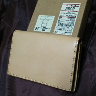 ムジルシリョウヒン(MUJI (無印良品))の名刺入れ MUJI 無印良品 生成 牛革 新品未使用(名刺入れ/定期入れ)