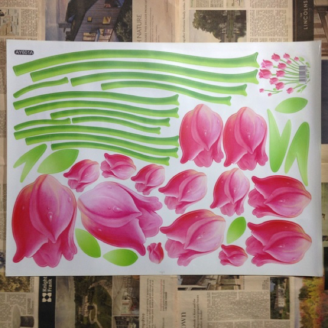 ウォールステッカー 桃色チューリップ 壁紙シール 貼る 観葉植物 花 綺麗な彩りの通販 By 41ウォールステッカー ラクマ