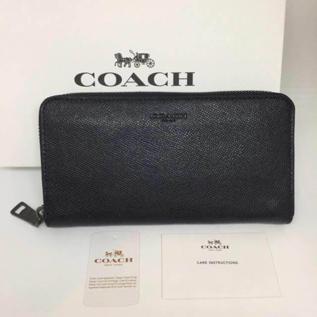 COACH(コーチ)のCOACH コーチ メンズ 長財布 ブラック 黒 ラウンドファスナー 財布 メンズのファッション小物(長財布)の商品写真