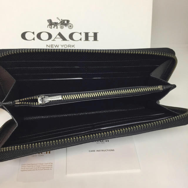 COACH(コーチ)のCOACH コーチ メンズ 長財布 ブラック 黒 ラウンドファスナー 財布 メンズのファッション小物(長財布)の商品写真