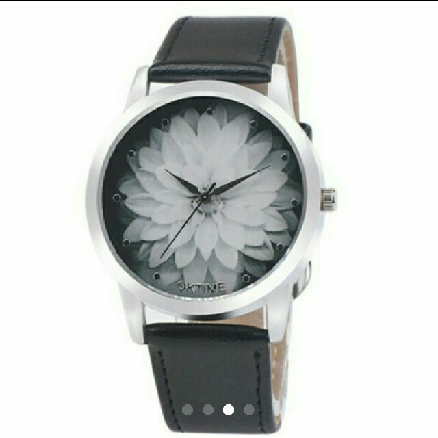【新品】時計 ブラック OKTIME レディースのファッション小物(腕時計)の商品写真