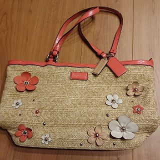 コーチ(COACH)のコーチ☆ｽﾄﾛｰﾊﾞｯｸﾞ☆cactus様専用！(かごバッグ/ストローバッグ)