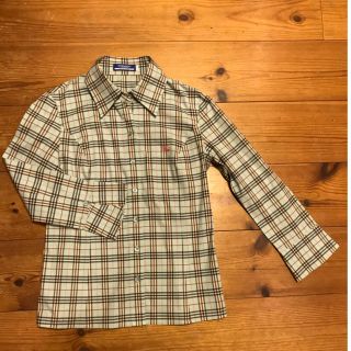 バーバリーブルーレーベル(BURBERRY BLUE LABEL)のバーバリーブルーレーベル 七分袖 シャツ  水色(シャツ/ブラウス(長袖/七分))