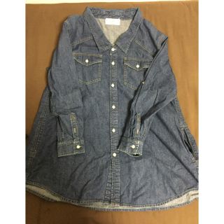 ダブルクローゼット(w closet)のwcloset A ラインデニムシャツ(チュニック)