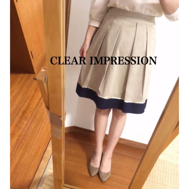 CLEAR IMPRESSION(クリアインプレッション)のCLEAR IMPRESSION✨バイカラースカート レディースのスカート(ひざ丈スカート)の商品写真