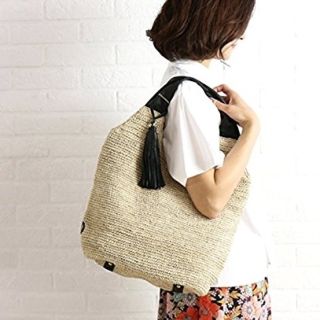 イエナ(IENA)の新品★VIOLAd'ORO ヴィオラドーロ アバカ トートバッグ カゴバッグ(かごバッグ/ストローバッグ)