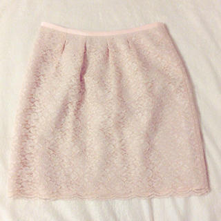 プロポーションボディドレッシング(PROPORTION BODY DRESSING)のピンク レーススカート◡̈♥︎(ミニスカート)