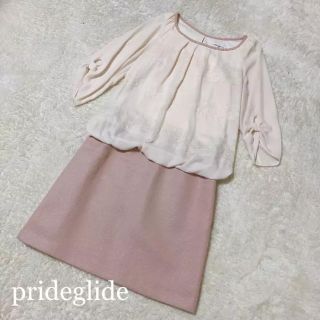 プライドグライド(prideglide)の【ともちゃん様専用】ブラウスかぶせ♡七分袖♡ワンピース(ひざ丈ワンピース)