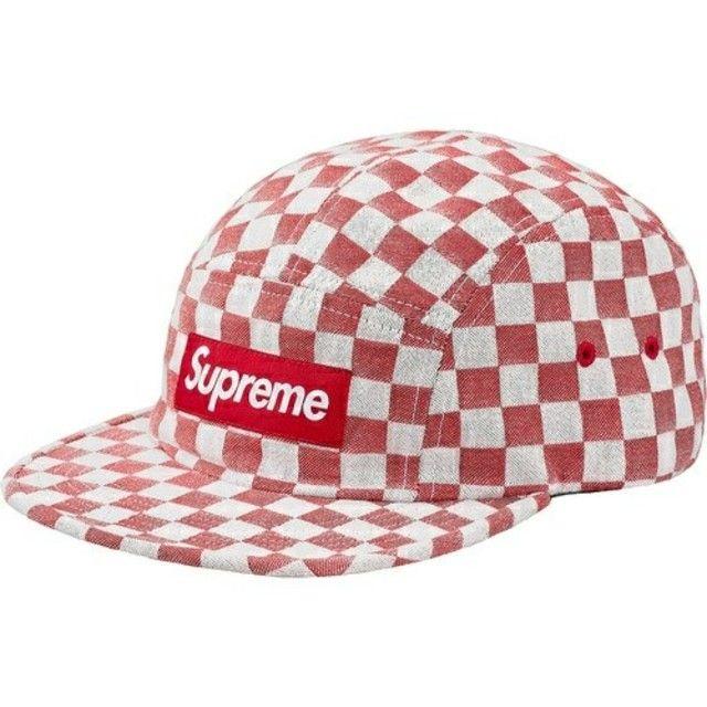 Supreme checkerboard camp cap RED 未使用品 jsco.gov.sl