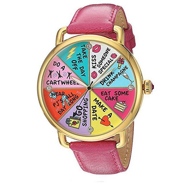 ベッツィジョンソン腕時計 Betsey Johnson WATCHカーフスキンレザーベルト時計部