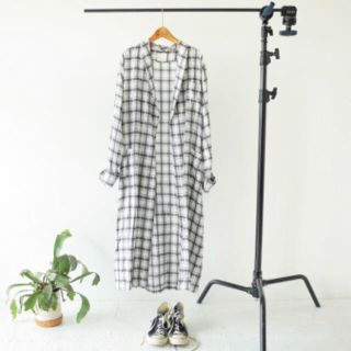 トゥデイフル(TODAYFUL)のCheck Rough Gown チェックガウン(ガウンコート)