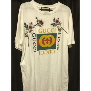 グッチ(Gucci)のGUCCI グッチ ロゴプリントTシャツ(刺繍付き)(Tシャツ/カットソー(半袖/袖なし))