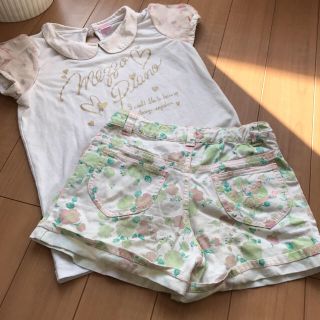 メゾピアノ(mezzo piano)のみこ様専用 メゾピアノ  2点  Tシャツ と ショートパンツ(Tシャツ/カットソー)