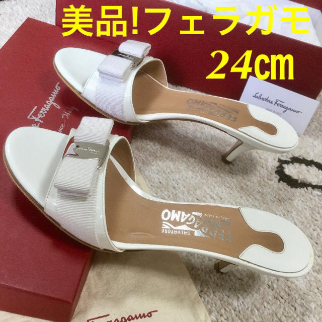 Salvatore Ferragamo(サルヴァトーレフェラガモ)の美品!フェラガモ VARA ミュール サンダル イタリア製 7~24㎝ レディースの靴/シューズ(サンダル)の商品写真