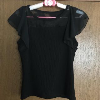 プロポーションボディドレッシング(PROPORTION BODY DRESSING)のプロポ♡フラワーテレコカットソーラッフル(カットソー(半袖/袖なし))