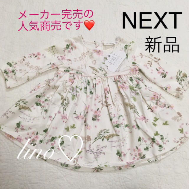 NEXT(ネクスト)のmiho atuta様専用 9-12M フローラルワンピース ネクスト NEXT キッズ/ベビー/マタニティのベビー服(~85cm)(ワンピース)の商品写真