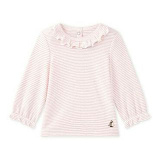 プチバトー(PETIT BATEAU)の赤字価格　2018新作　プチバトー　ボーダー長袖カットソー　36m(Tシャツ/カットソー)