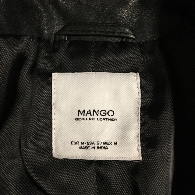 MANGO(マンゴ)の正規品 MANGO本革ライダース レディースのジャケット/アウター(ライダースジャケット)の商品写真