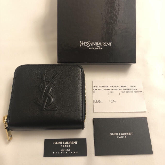 Saint Laurent(サンローラン)の 新品未使用 サンローラン 折りたたみ財布 黒 レディースのファッション小物(財布)の商品写真