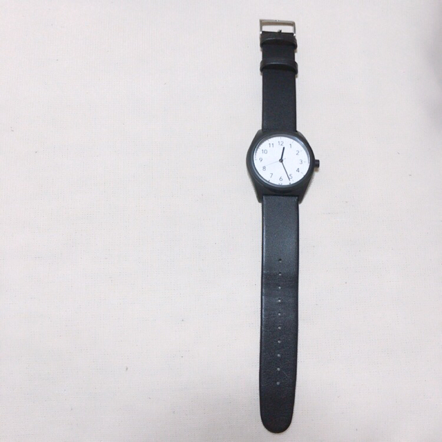 MUJI (無印良品)(ムジルシリョウヒン)の無印良品  ソーラーパワーウォッチ 黒 レディースのファッション小物(腕時計)の商品写真