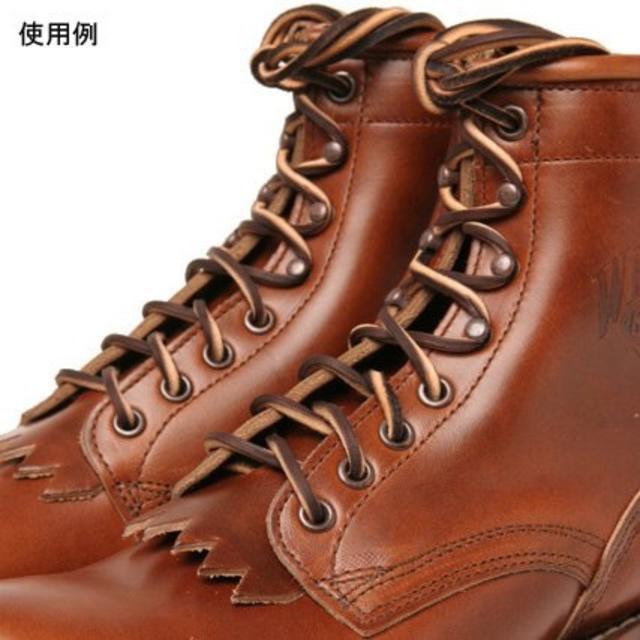 Wesco(ウエスコ)のホワイツ 純正 茶革紐 約180cm 8インチ丈程度迄の靴に redwingにも メンズの靴/シューズ(ブーツ)の商品写真