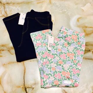 ベビーギャップ(babyGAP)のbabyGAP☆2枚セット 80cm 新作 ボトムス パンツ 春用 レギンス(パンツ)