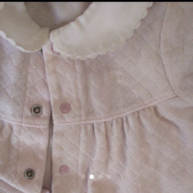 BURBERRY(バーバリー)の女の子 バーバリー ロンパース  カバーオール薄いピンク 帽子付き 50～70 キッズ/ベビー/マタニティのベビー服(~85cm)(ロンパース)の商品写真