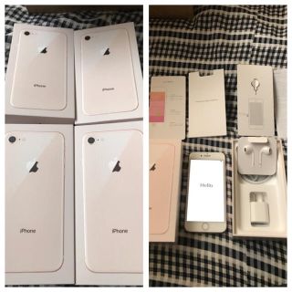 アイフォーン(iPhone)の専用 新品 SIMフリー iPhone8 64GB 金 4台 ◯ 元au(スマートフォン本体)