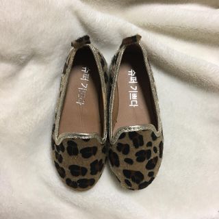 ザラキッズ(ZARA KIDS)の新品未使用  韓国  子供  靴  16㎝  レオパード柄  ヒョウ柄(その他)