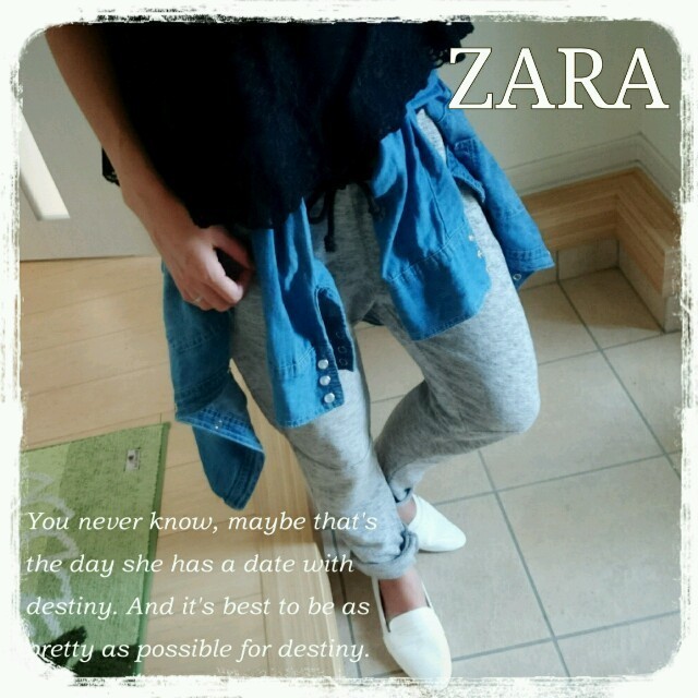 ZARA(ザラ)の美品✳霜降りスウェットパンツ レディースのパンツ(カジュアルパンツ)の商品写真