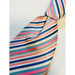 ポールスミス(Paul Smith)のPaulSmith ポールスミス ネクタイ レジメンタルストライプ 青 ピンク(ネクタイ)