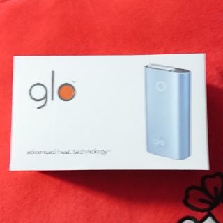 グロー(glo)のグロー 限定カラー   ミストブルー&着せかえシートおまけ付き(タバコグッズ)