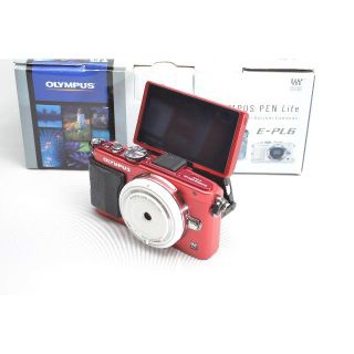 オリンパス(OLYMPUS)の★WiFiSDプレゼント★オリンパス E-PL6 ボディキャップレンズセット(ミラーレス一眼)