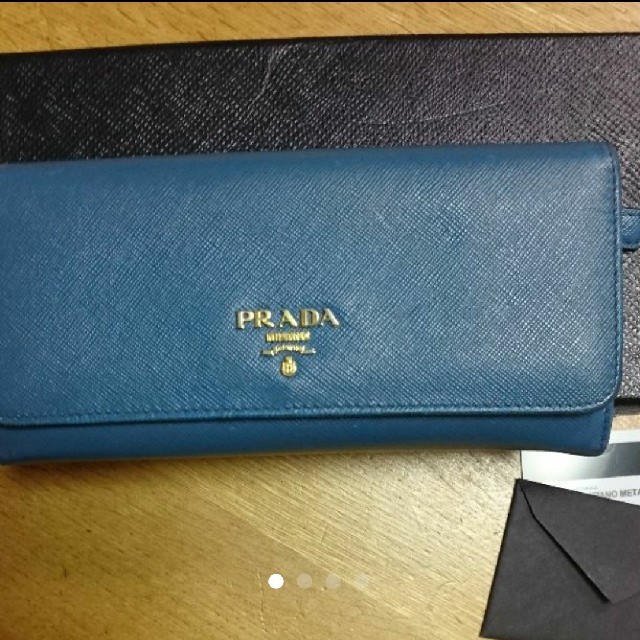 PRADA(プラダ)の正規品 プラダ長財布 サフィアーノ コバルトブルー レディースのファッション小物(財布)の商品写真