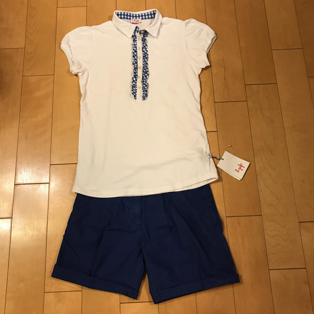 il gufo イルグッフォ ブラウス、ショートパンツセット160相当 キッズ/ベビー/マタニティのキッズ服女の子用(90cm~)(Tシャツ/カットソー)の商品写真