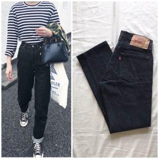 リーバイス(Levi's)のUSA規格 90sビンテージ リーバイス501ハイウエストブラックデニム w28(デニム/ジーンズ)