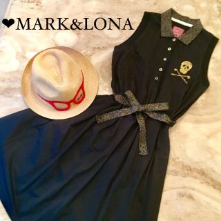 マークアンドロナ(MARK&LONA)のMARK&LONA♡ワンピース♡美品 黒×ラメ(ウエア)