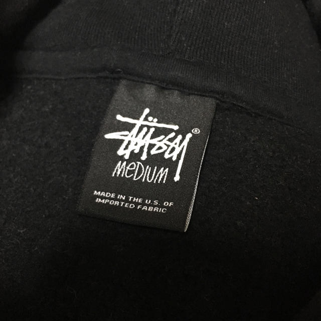 STUSSY(ステューシー)のstussy パーカー 黒 正規品 ブラック メンズのトップス(パーカー)の商品写真