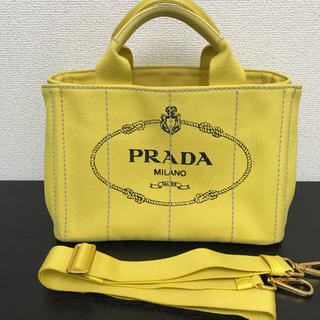 プラダ CANAPA 黄色 Sサイズ トートバッグ