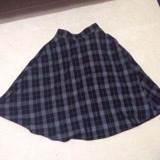 ダブルクローゼット(w closet)のチェックフレアスカート(ひざ丈スカート)